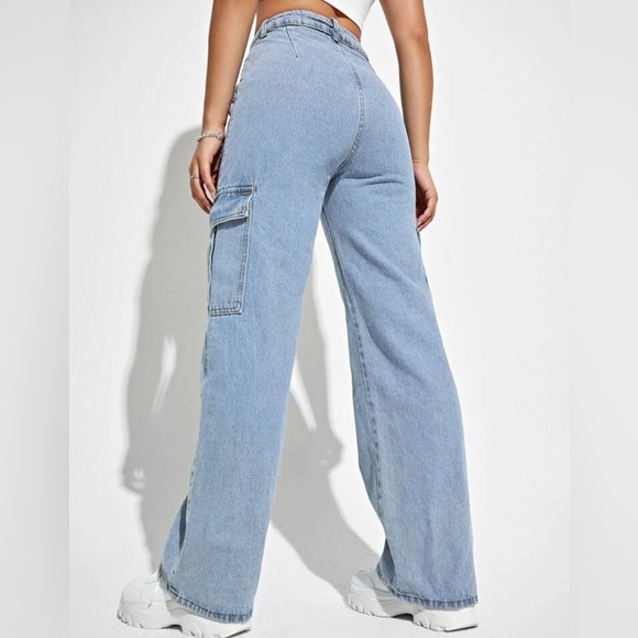 Denim Cargo Jeans *NEW** - Picture 2 of 3